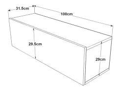 Mueble de TV Ona puerta abatible natural 29x100x31 cm