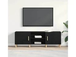 Mueble de TV Roble negro 150 x 30 x 50 cm Madera contrachapada