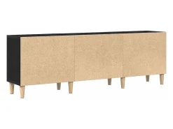 Mueble de TV Roble negro 150 x 30 x 50 cm Madera contrachapada