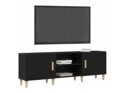 Mueble de TV Roble negro 150 x 30 x 50 cm Madera contrachapada