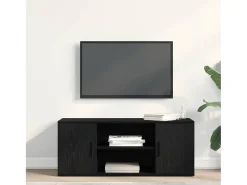 Mueble de TV Roble negro 100 x 35 x 40 cm Madera contrachapada