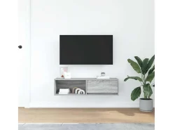 Mueble de TV Sonoma gris 100x31x25,5 cm madera de ingeniería