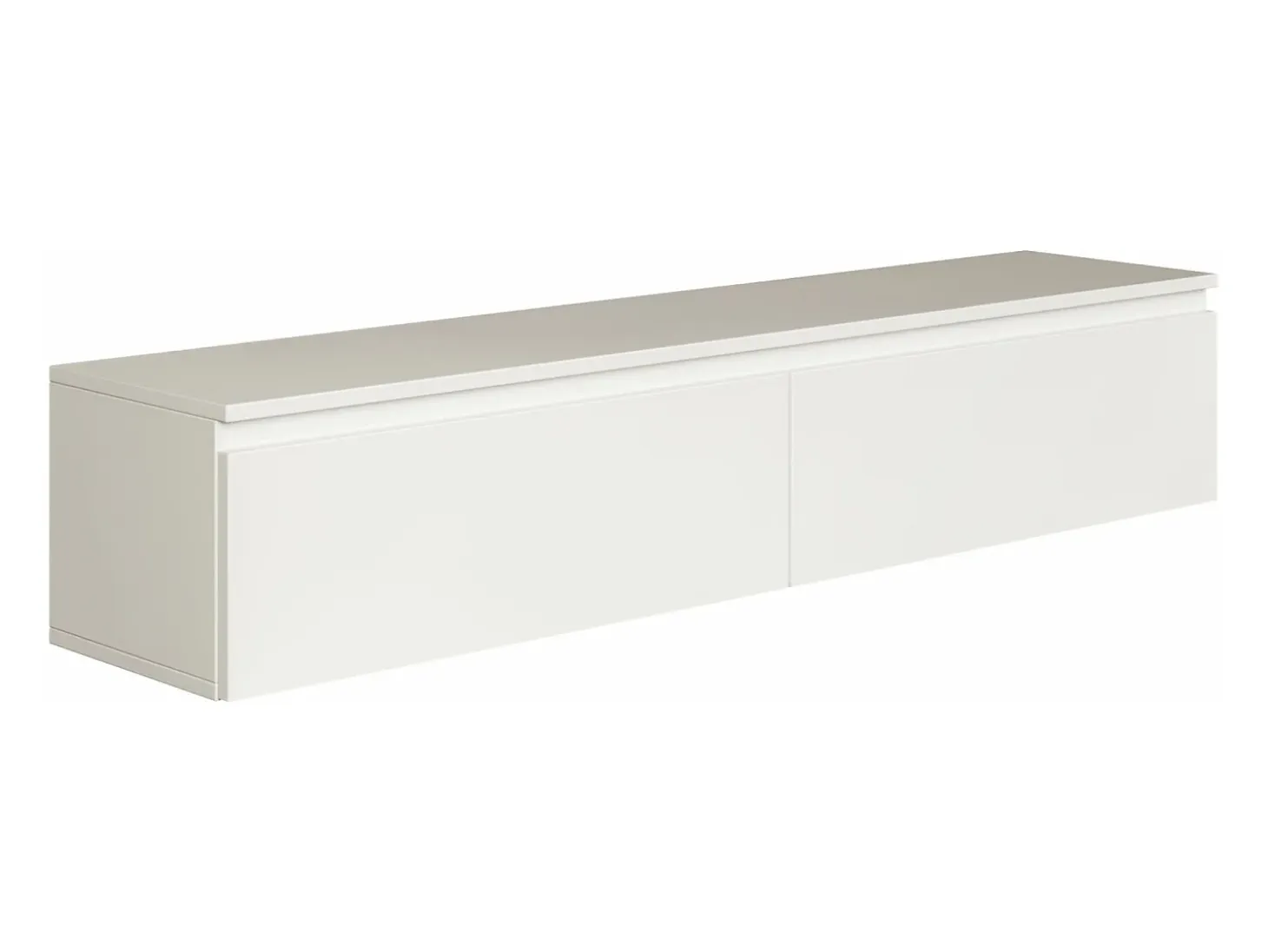 Mueble de TV suspendido con 2 puertas -150 cm -blanco -BEMMI