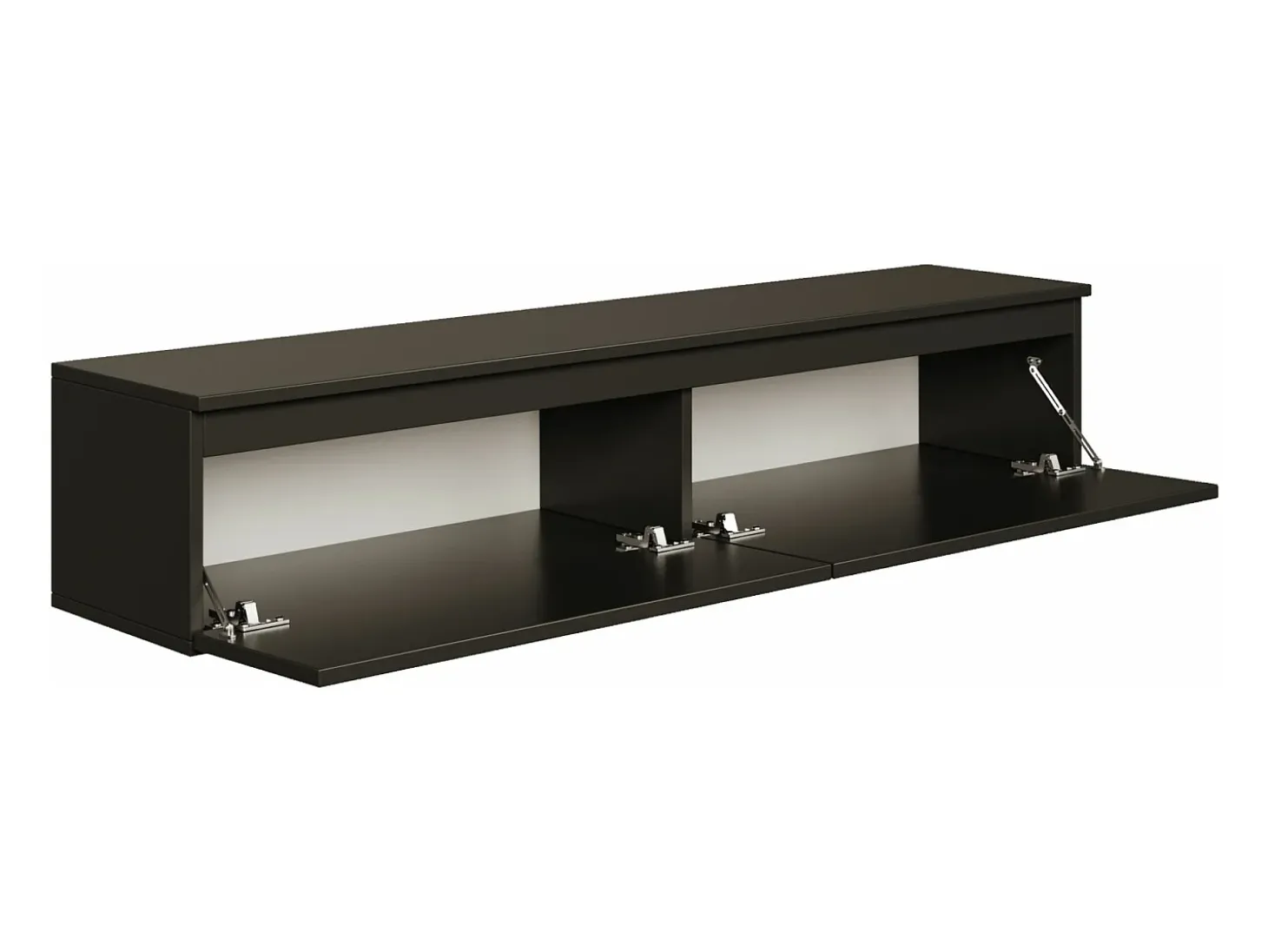 Mueble de TV suspendido con 2 puertas -150 cm -negro -BEMMI