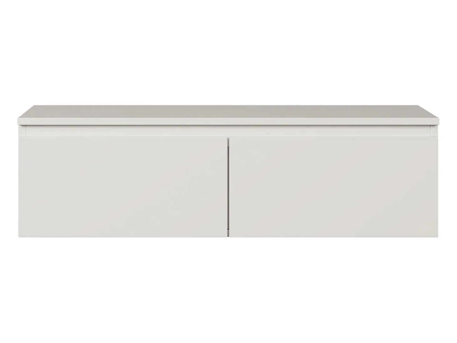 Mueble de TV suspendido con 2 puertas -100 cm -blanco -BEMMI