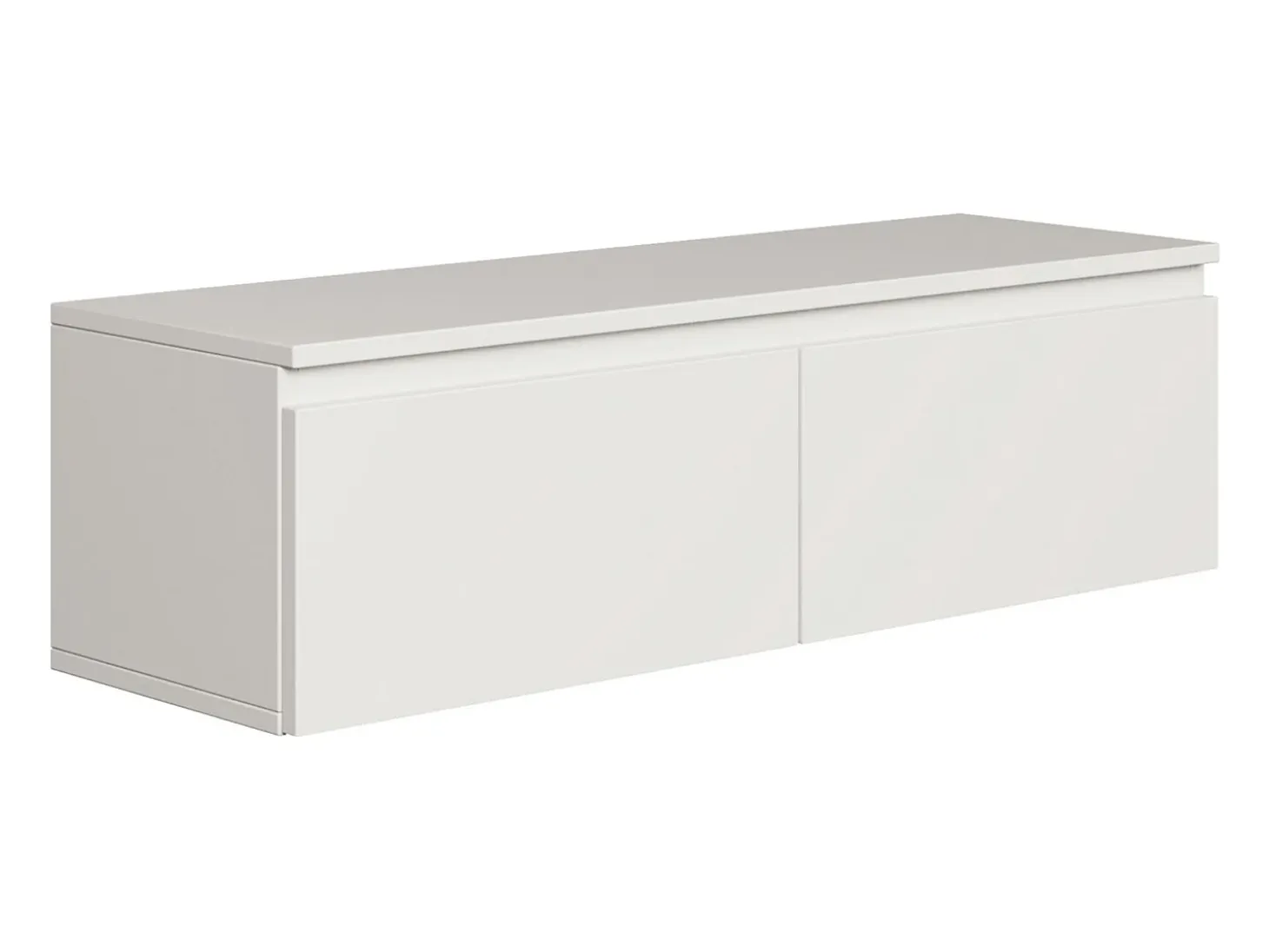 Mueble de TV suspendido con 2 puertas -100 cm -blanco -BEMMI
