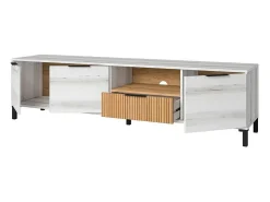 Mueble de TV Tokio 3 puertas + cajón rayado/natural 46,7x178x40 cm