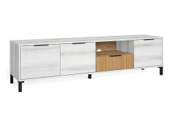 Mueble de TV Tokio 3 puertas + cajón rayado/natural 46,7x178x40 cm