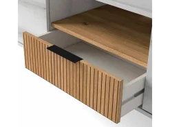 Mueble de TV Tokio 3 puertas + cajón rayado/natural 46,7x178x40 cm