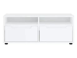 Mueble de TV VISNES blanco 100x40x38 cm madera de ingeniería