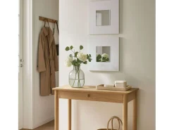 Mueble Entrada Cajún 2 Espejos Blanco 70cm