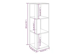 Mueble esquina madera contrachapada roble ahumado 33x33x100 cm