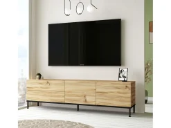 Mueble Luvio Tv Patas De Metal - Venprodin - 170 Cm Roble