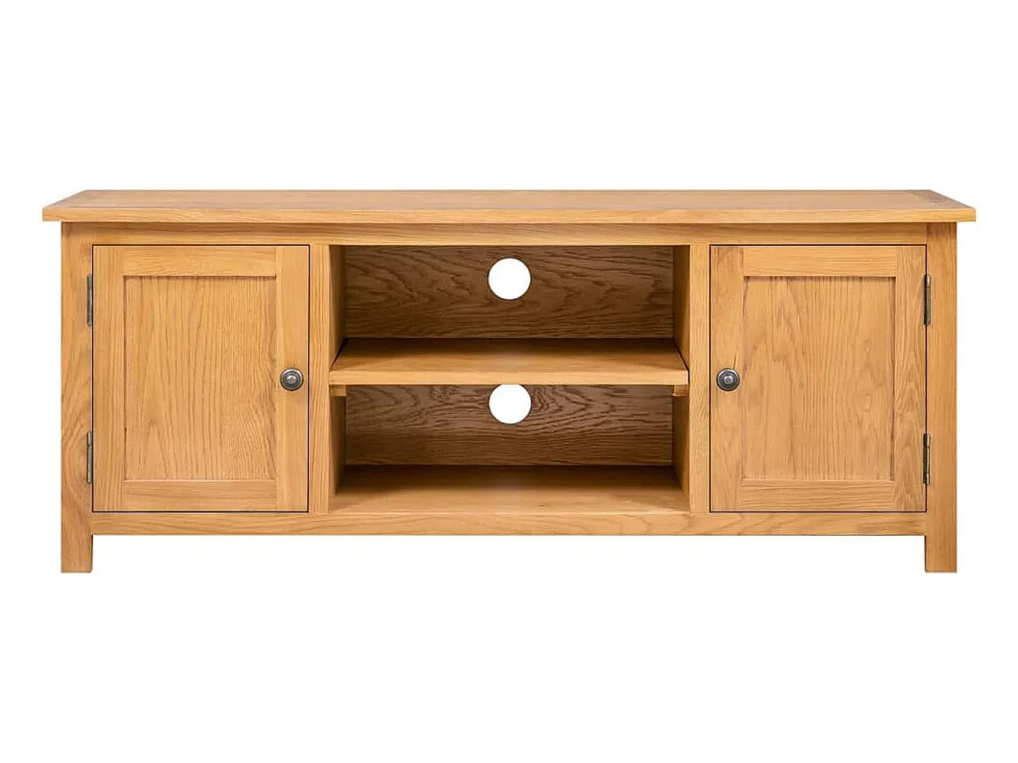 Mueble para el televisor madera maciza de roble 110x35x44 cm