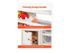 Mueble para Guardar Juguetes Infantiles SucceBuy, con Estantería y Tablero para Dibujar, de 4 Niveles con 10 Cubos de Plástico Extraíbles, para Guarderías