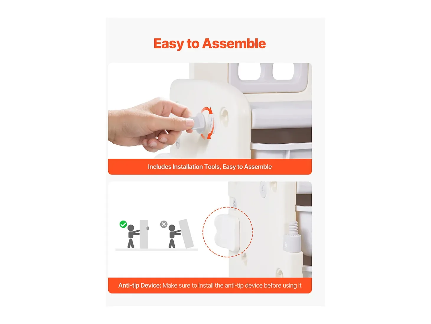 Mueble para Guardar Juguetes Infantiles SucceBuy, con Estantería y Tablero para Dibujar, de 4 Niveles con 10 Cubos de Plástico Extraíbles, para Guarderías