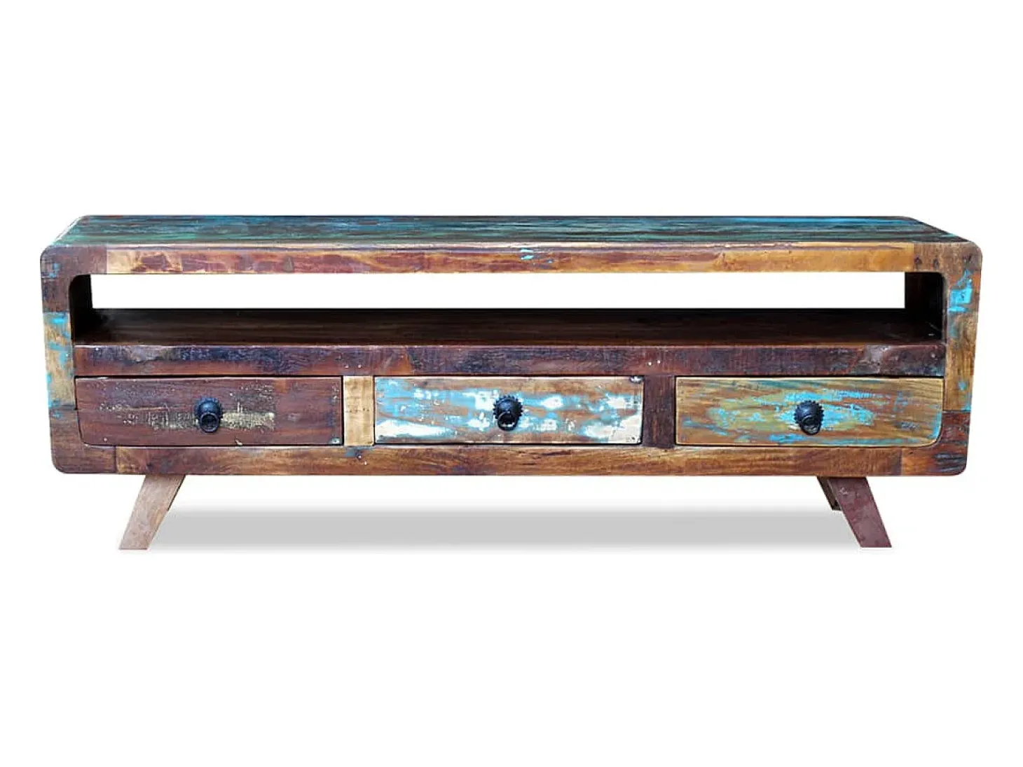 Mueble para la televisión con 3 cajones madera reciclada