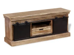 Mueble para la televisión de madera maciza mango 110x30x45 cm
