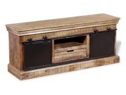 Mueble para la televisión de madera maciza mango 110x30x45 cm