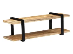 Mueble para la TV de madera maciza de mango 130x40x40 cm