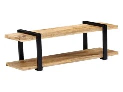 Mueble para la TV de madera maciza de mango 130x40x40 cm