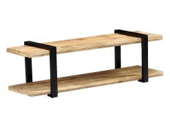 Mueble para la TV de madera maciza de mango 130x40x40 cm