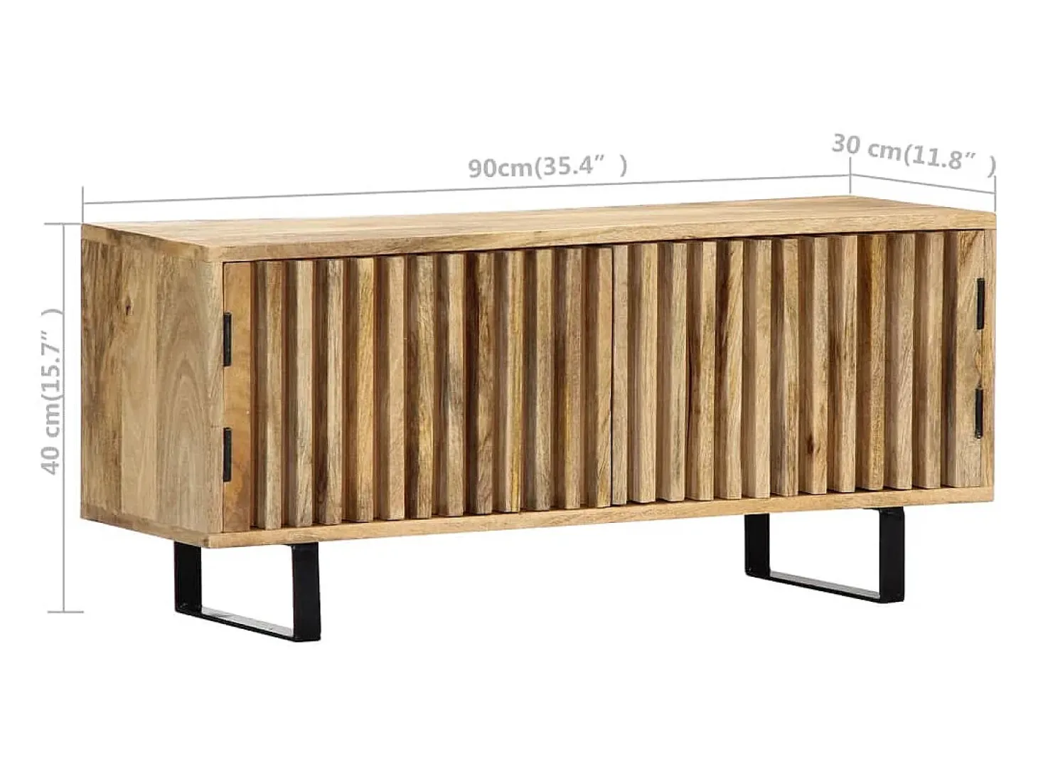 Mueble para la TV madera maciza de mango 90x30x40 cm
