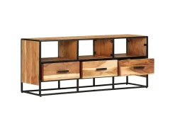 Mueble para la TV madera maciza de acacia 110x30x45 cm ES29359