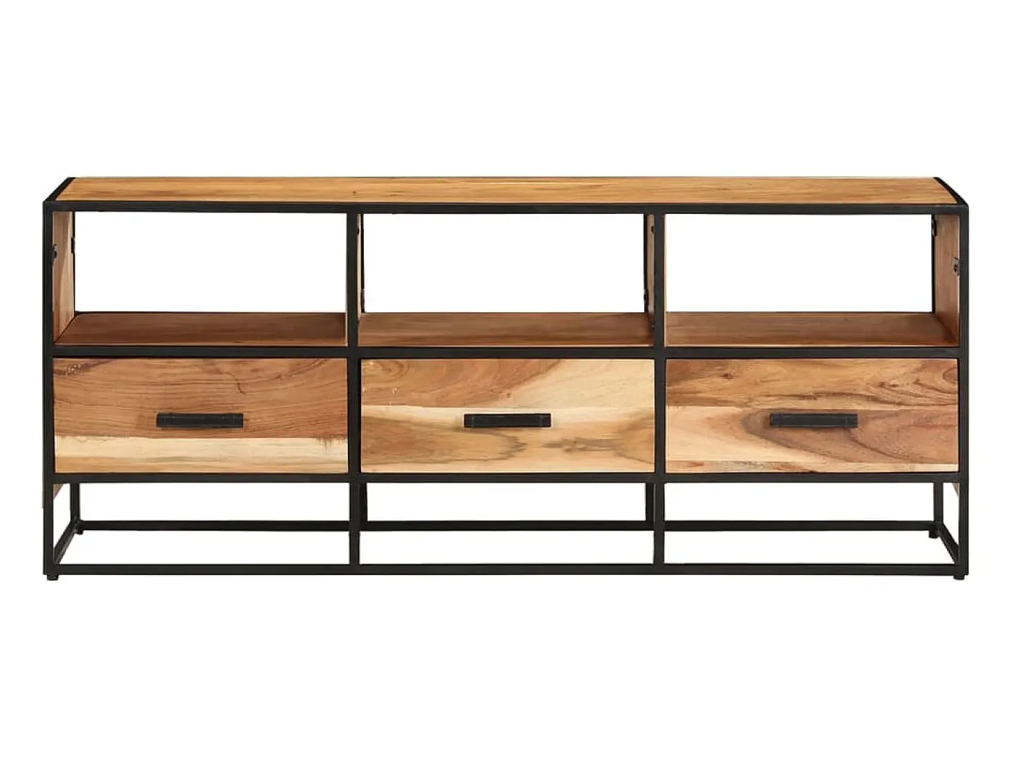 Mueble para la TV madera maciza de acacia 110x30x45 cm ES29359