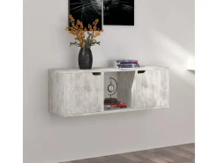 Mueble para televisión aglomerado hormigón 88,5x27x5x30,5 cm