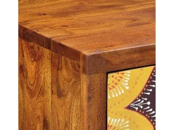 Mueble para teléfono con cajón Marrón 40 x 35 x 75 cm