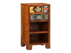 Mueble para teléfono con cajón Marrón 40 x 35 x 75 cm