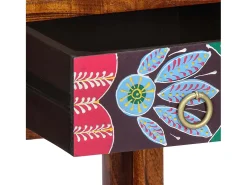 Mueble para teléfono con cajón Marrón 35 x 35 x 75 cm