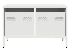 Mueble para TV acero laminado en frío blanco 68x39x43,5 cm