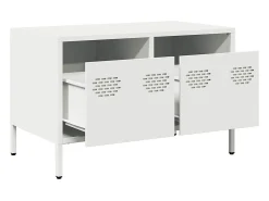 Mueble para TV acero laminado en frío blanco 68x39x43,5 cm