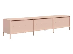 Mueble para TV acero laminado en frío rosa 202x39x43,5 cm