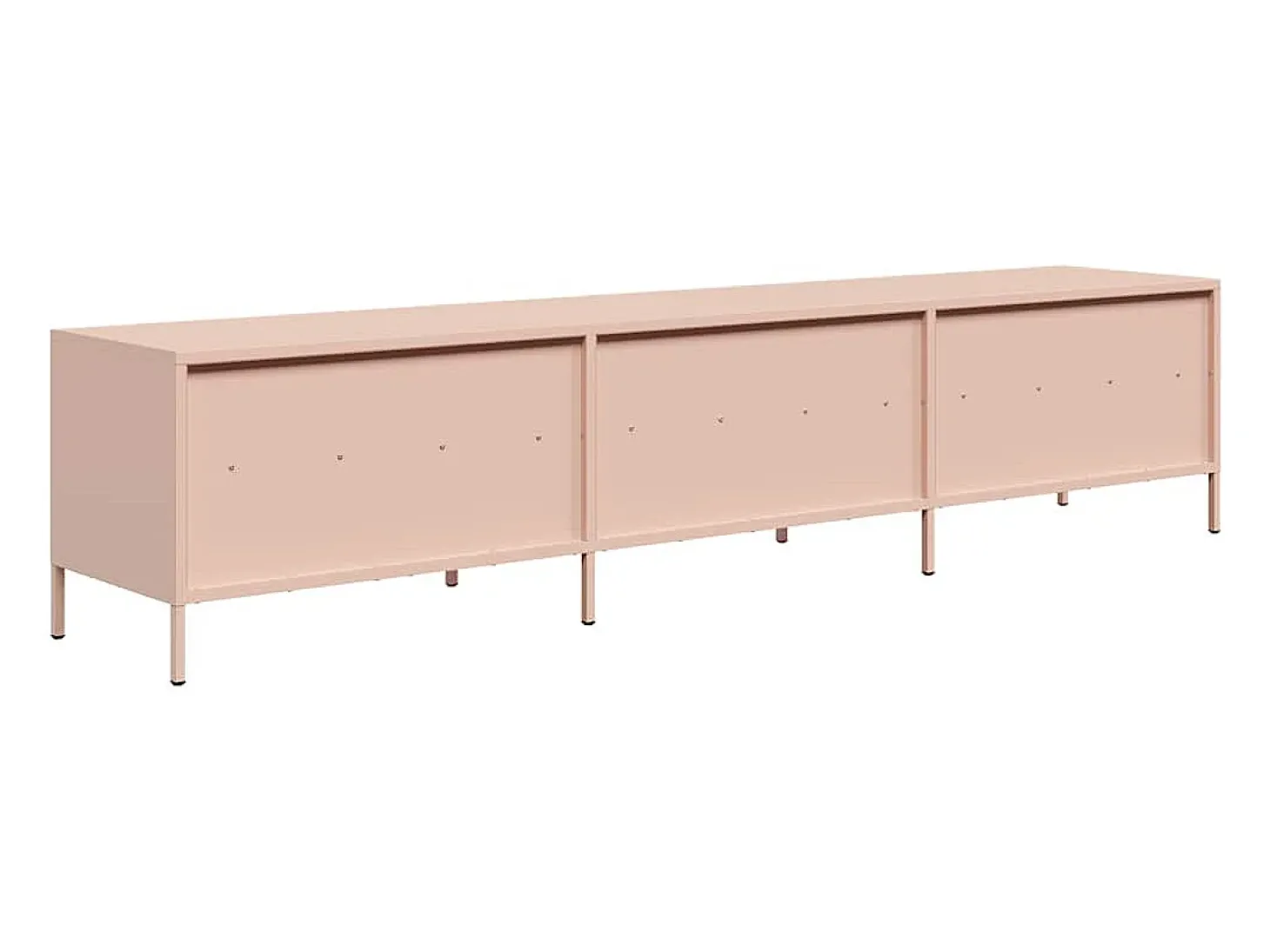 Mueble para TV acero laminado en frío rosa 202x39x43,5 cm