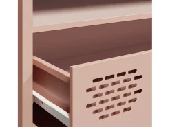 Mueble para TV acero laminado en frío rosa 202x39x43,5 cm