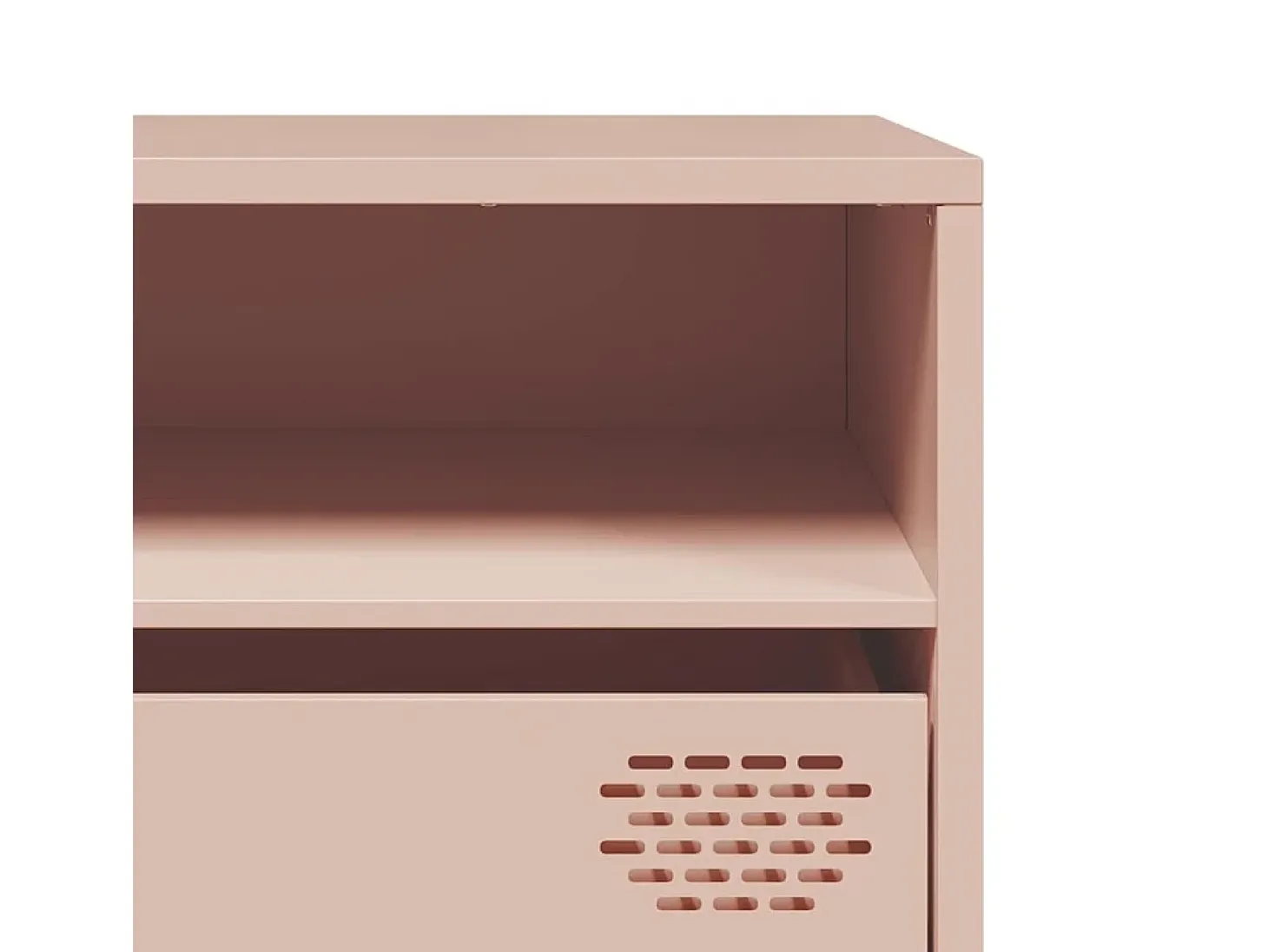 Mueble para TV acero laminado en frío rosa 202x39x43,5 cm