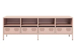 Mueble para TV acero laminado en frío rosa 135x39x43,5 cm
