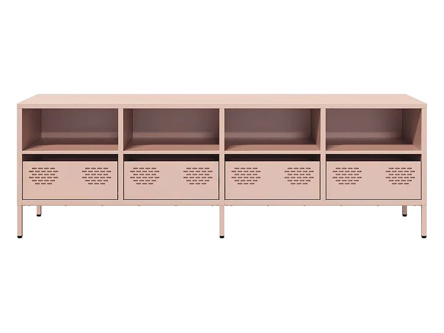 Mueble para TV acero laminado en frío rosa 135x39x43,5 cm