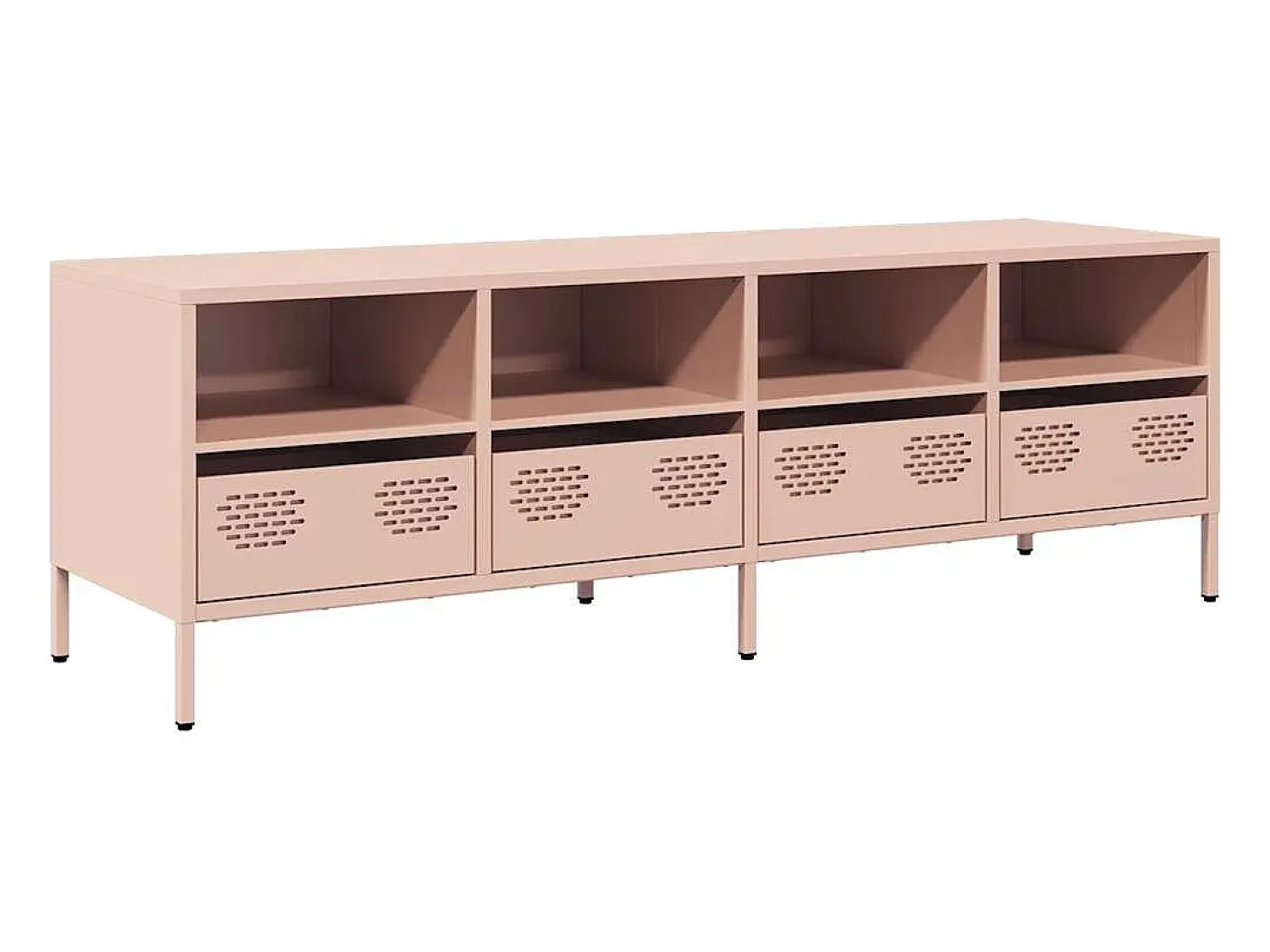 Mueble para TV acero laminado en frío rosa 135x39x43,5 cm