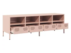 Mueble para TV acero laminado en frío rosa 135x39x43,5 cm