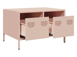 Mueble para TV acero laminado en frío rosa 68x50x43,5 cm