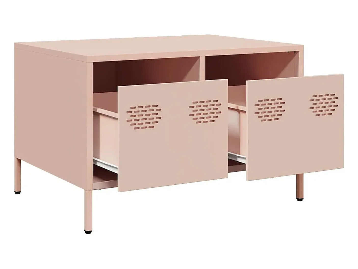 Mueble para TV acero laminado en frío rosa 68x50x43,5 cm