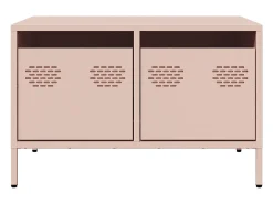 Mueble para TV acero laminado en frío rosa 68x50x43,5 cm