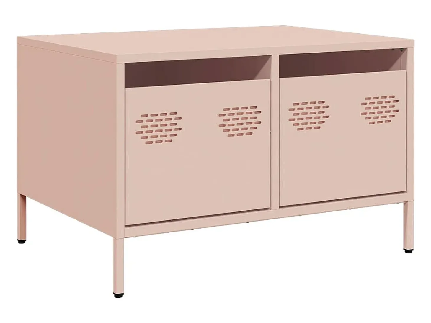 Mueble para TV acero laminado en frío rosa 68x50x43,5 cm