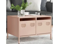 Mueble para TV acero laminado en frío rosa 68x50x43,5 cm