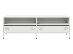 Mueble para TV acero laminado en frío blanco 135x39x43,5 cm