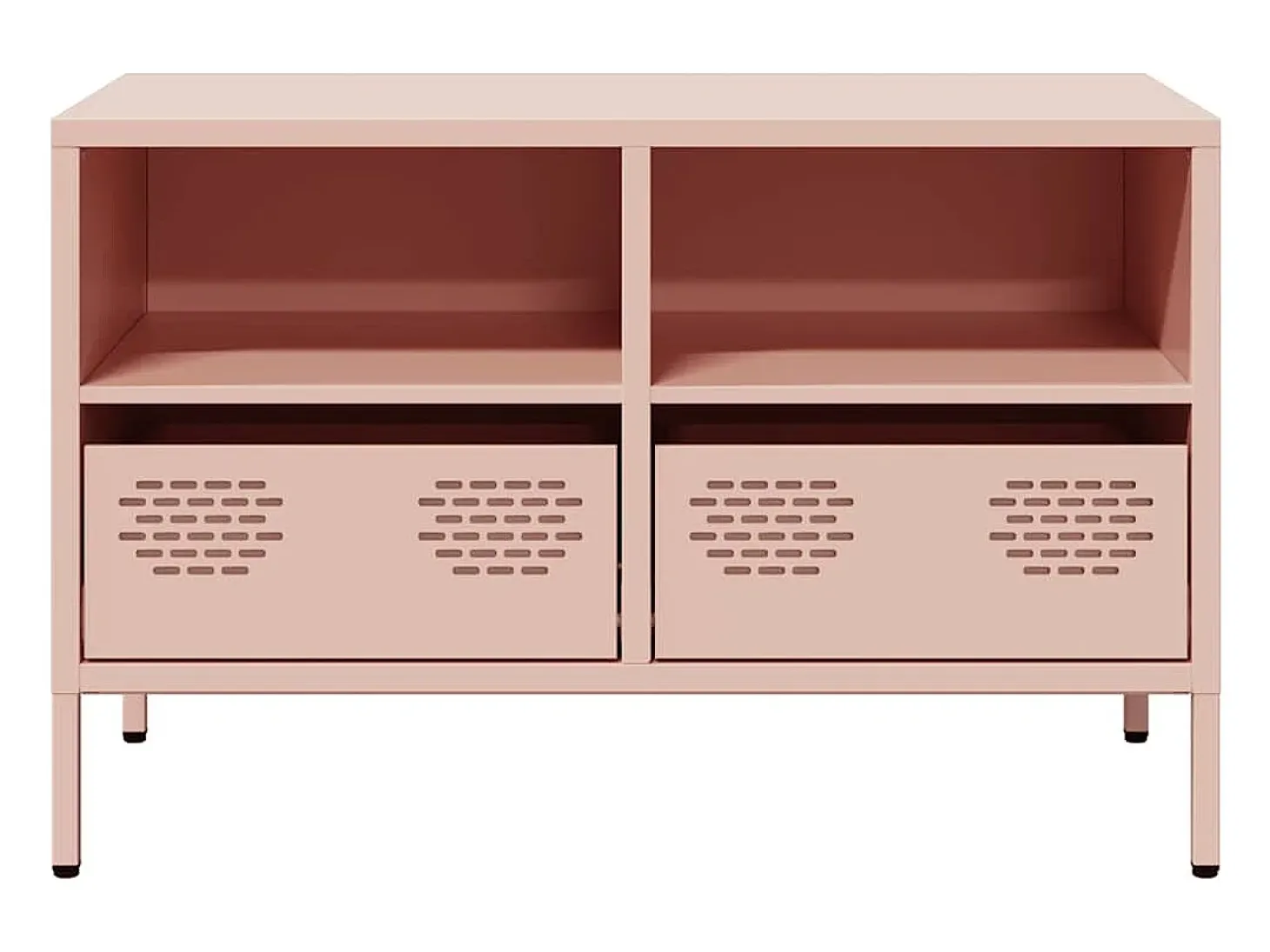Mueble para TV acero laminado en frío rosa 68x39x43,5 cm